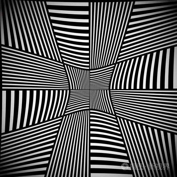 黑白抽象网格光栅图案