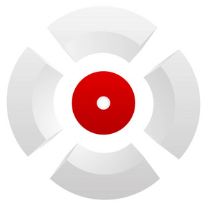 指向iconabstract cross hair, target mark (reticle) vector icon.