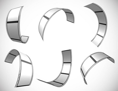 摄影概念的胶片带矢量图形照片