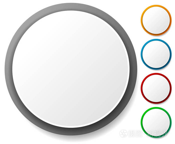 圆形图形.圆圈按钮,徽章空白.照片-正版商用图片2hkt3e-摄图新视界