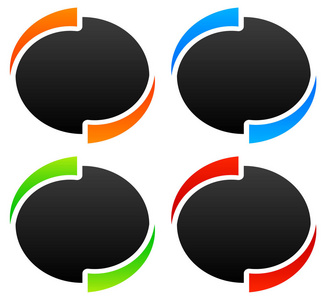 圆形,椭圆形,椭圆形设计元素/背景.矢量图照片