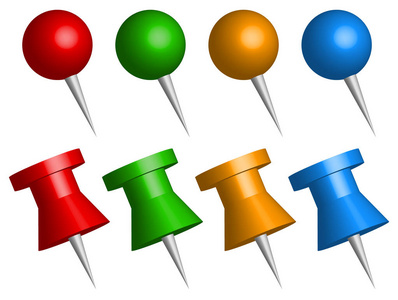 多彩的图钉单纯图片