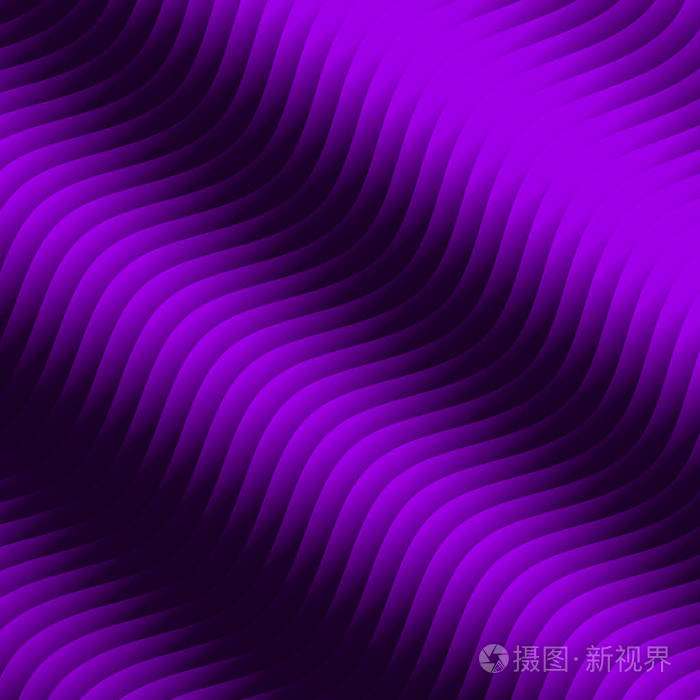 深紫色波浪形斜条纹