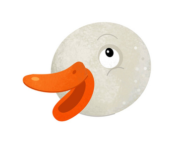 鹅动漫白底鹅卡通场景儿童插画照片