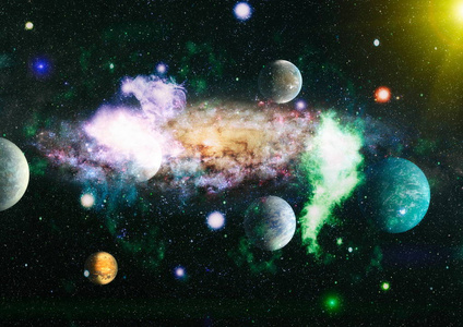 深空艺术.宇宙中的星系,星云和恒星.