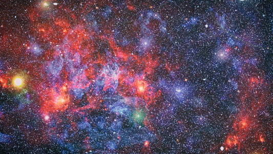 银河系的空间很好,大气中的恒星背景很暗.深空艺术.