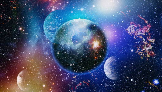 深空艺术.宇宙中的星系,星云和恒星.