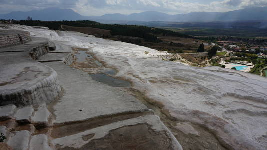 pamukkale,土耳其天然石灰池照片