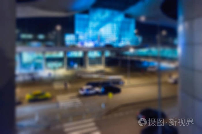 现代机场夜间抽象背景