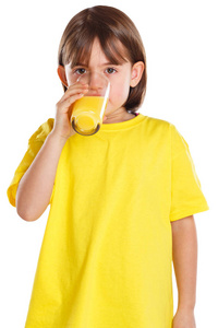 少男少女喝橙汁健康饮食写真图片