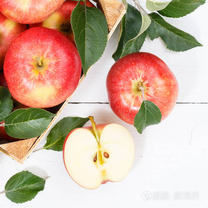 苹果苹果水果水果从上面的方形秋天秋天的盒子