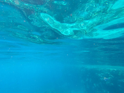 美丽的海洋和海水质地.蓝色背景.水下摄影.红海,埃及.照片