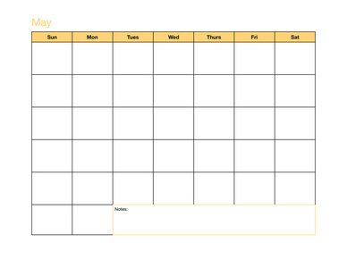 五月空白日历页照片