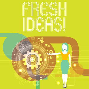 概念意义的想法或建议作为一个可能的行动过程中妇女站在和提出的搜索