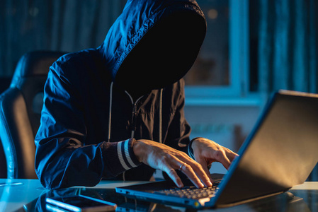 网络犯罪与黑客数据库的概念照片