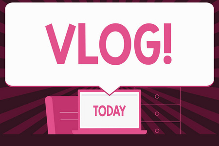 显示vlog的文本标志.