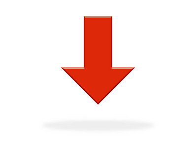 红色向下箭头图标照片