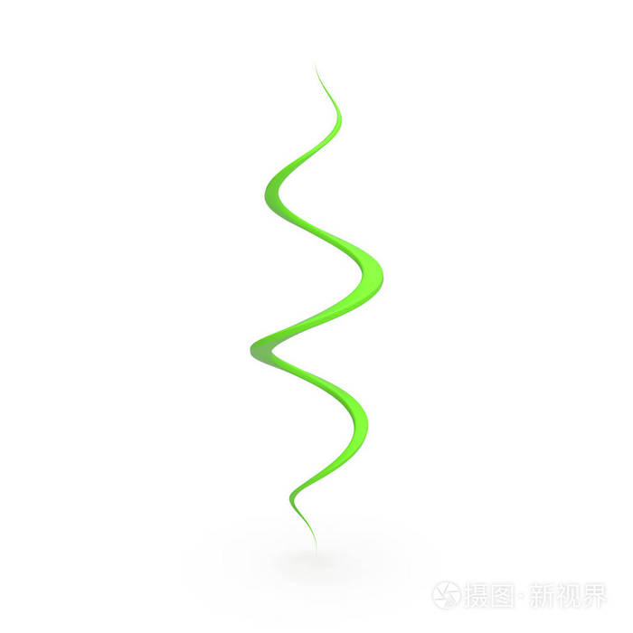 绿色螺旋线的三维绘制