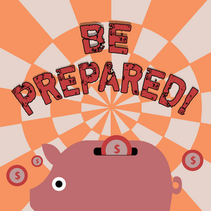 显示准备就绪的文字标志.