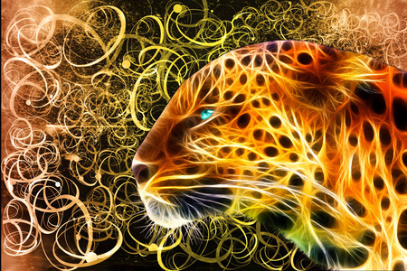 素描豹子高清图片