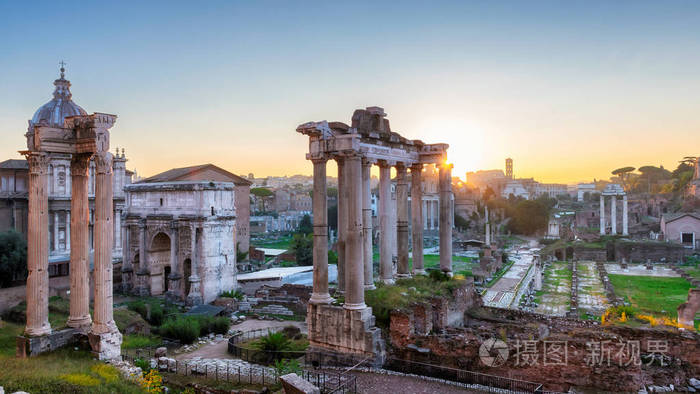 欧洲 建筑 古董 城市景观 日出 古老的 意大利语 文化