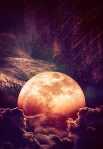 红色的天空坠落图片