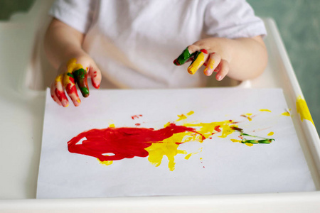 学前孩子手掌画图片