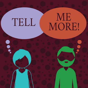 当你告诉别人不停地告诉你某个主题时,留着胡子的男人和女人带着空白