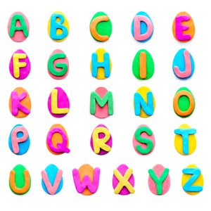 英语字母表橡皮泥字母图片