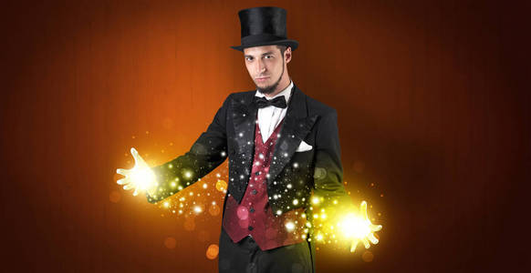 手握超能力的魔术师图片