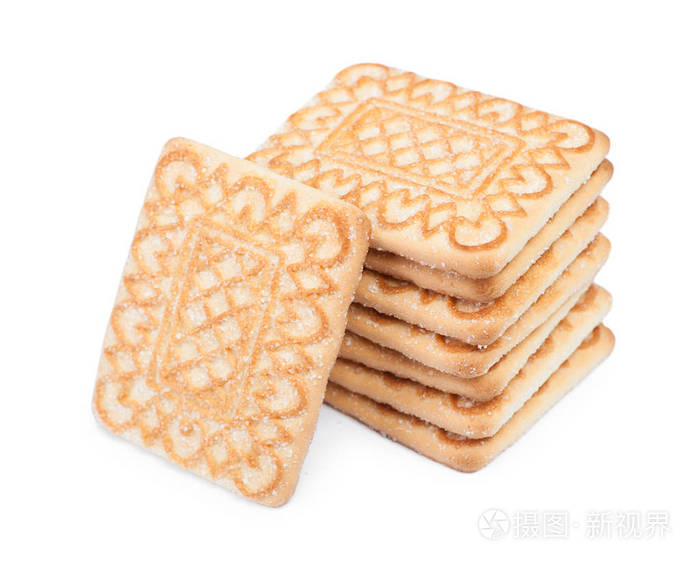 一堆加糖的长方形饼干