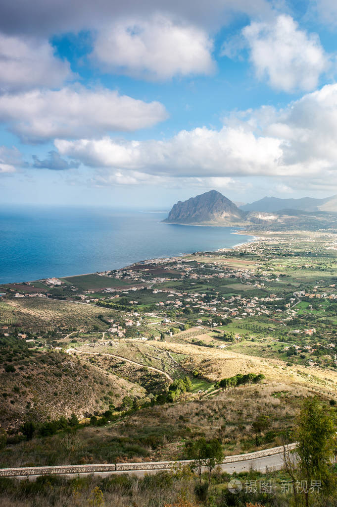 卡拉码头城堡全景西西里岛