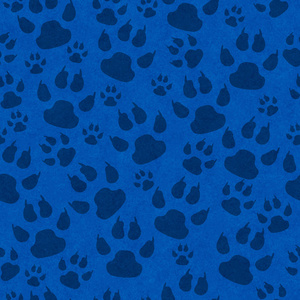 蓝色猫爪印花无缝图案背景图片