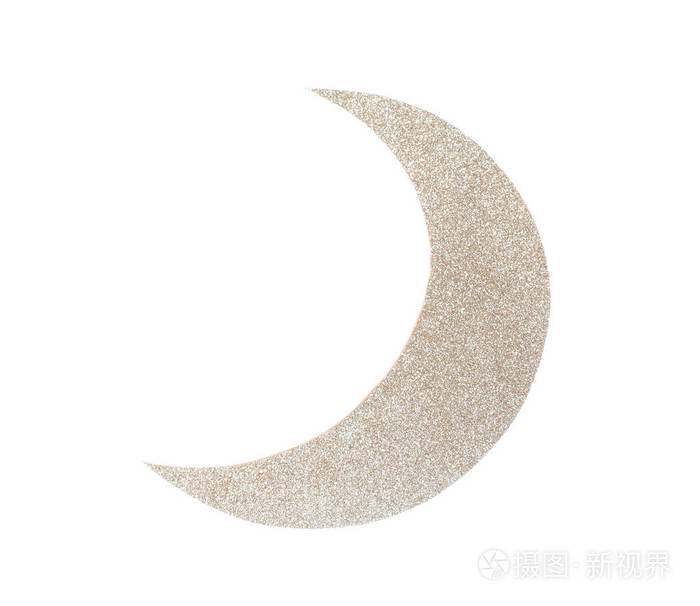 白色背景上孤立的装饰性月亮见月封斋见月开
