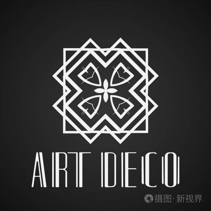 矢量标志设计模板概念现代装饰艺术风格时尚美容和珠宝行业标志