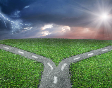 分岔分岔路口概念照片