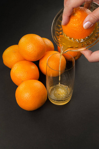 手动榨汁机和橙子图片