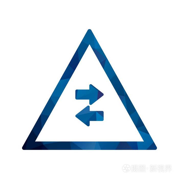 illustrationtwowaytrafficcrossesonewayroadsignicon