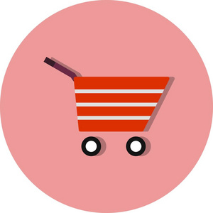 购物手推车平插图图片