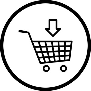 插图添加到购物车矢量图标照片