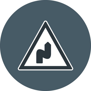 矢量双弯向右图标标志图标矢量插图,供个人和商业使用.