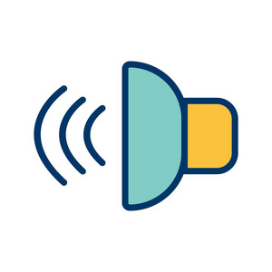 illustration sound icon多媒体控制器图标集交出嘴表情符号在时尚的