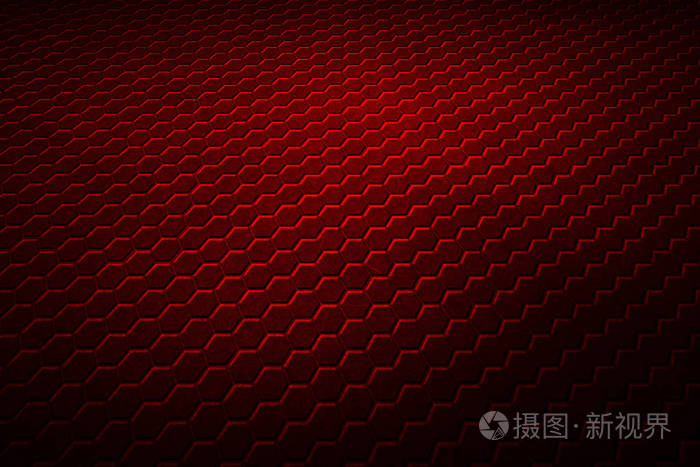 红色六边形背景和纹理
