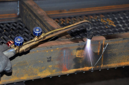 丙烷气体火焰.气体切割机加热产品照片