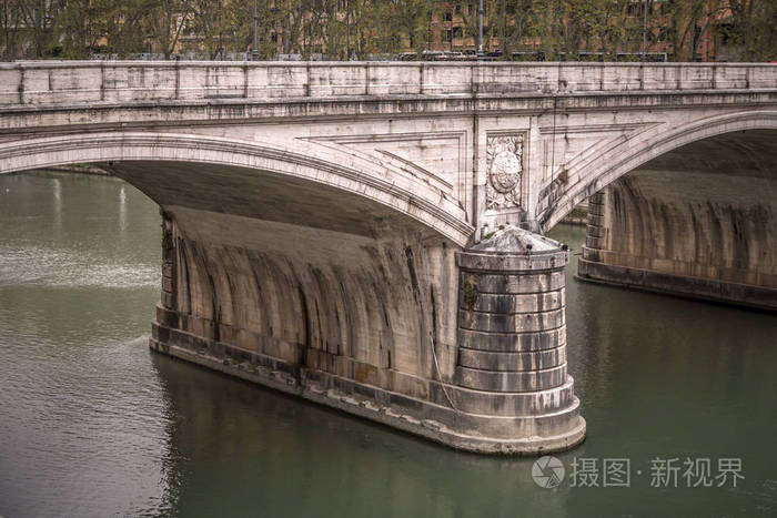 意大利罗马台伯河日落景色