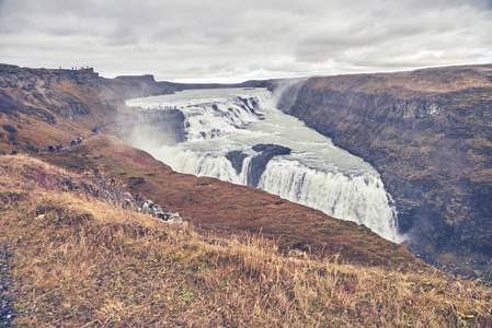 冰岛古尔佛斯瀑布图片