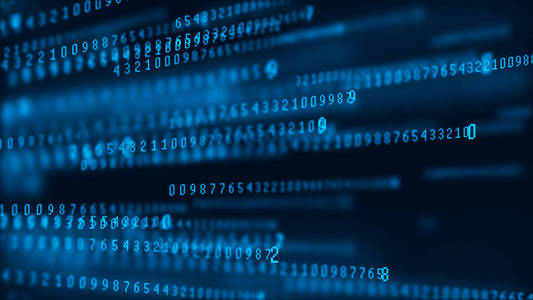 数字背景矩阵.数据包.二进制计算机代码.黑客概念.3d渲染.照片