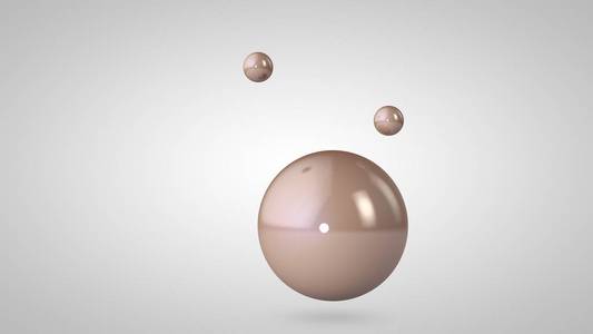 天空中的球体,孤立在白色背景上.抽象的三维渲染.