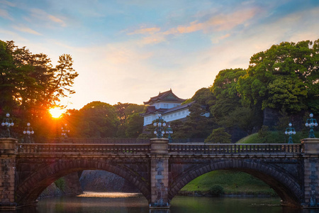 日本东京皇宫前的日本桥图片