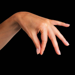 手指拿东西用两个手指拿着小东西的女人的手照片